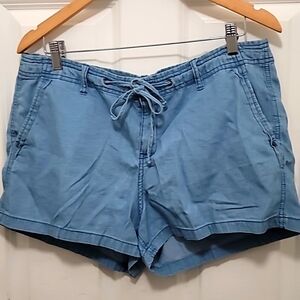 GAP WOMEN'S LIGHT WASHED DRAW STRING POCKET DENIM SHORT SIZE 14